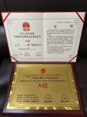 白蟻防治A級資質認證 全國通行，守護您的財產安全